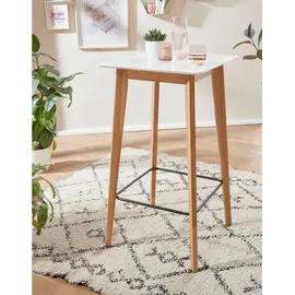 Wohnling Bartisch 60 x 110 x 60 cm Weiß/Eiche