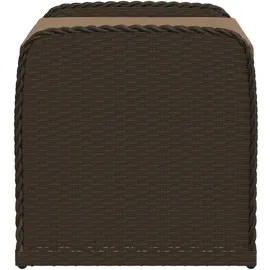 vidaXL Sitzbank mit Stauraum & Kissen Braun 80x51x52 cm Poly Rattan