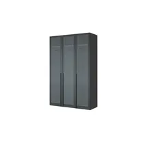 Sconto Drehtürenschrank Dreamer 152,2 x 236 x 58 cm Schwarz