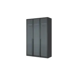 Sconto Drehtürenschrank Dreamer 152,2 x 236 x 58 cm Schwarz