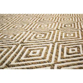 calo-deluxe Teppich CALO-DELUXE "Luba 333" Gr. 2, beige, B:80cm H:7mm L:150cm, Baumwolle, Teppiche, Teppich, reine Baumwolle, Wohnzimmer
