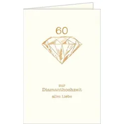 Diamantene Hochzeitskarte geprägt 73-1066 Bild