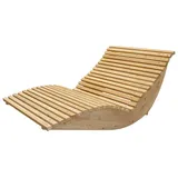 Home Deluxe Wellenholzliege WOLGA - 120 cm | Holzliege, Gartenliege, Designliege, Sonnenliege