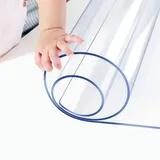 GYYFQH Transparent PVC Tischdecke Tischmatte,tischfolie Transparent Rund,tischfolie Transparent 1mm/ 1.5mm/ 2mm/ 3mm Dick,Anti-hot Tischmatte,für Schreibtisch Tisch Esstisch,1.0mm-30×30mm