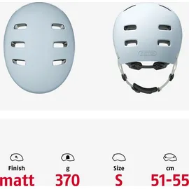ABUS Fahrradhelm XOXO - Cityhelm im Skater-Look - Helm für Skateboard, Fahrrad, cooter - mit optimiertem Kinnpolster - für Jugendliche und Erwach... - Blau