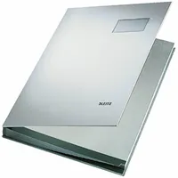 Leitz Unterschriftenmappe 5700-85 20Fächer PP grau