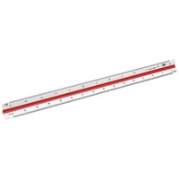 Wedo 5255002 Dreikantmaßstab (Ingenieur DIN, aus Kunststoff, 30 cm,