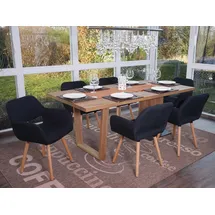 MCW Esszimmerstuhl MCW-A50 II Textil schwarz-grau 6er Set