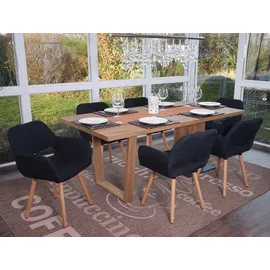 MCW Esszimmerstuhl MCW-A50 II Textil schwarz-grau 6er Set