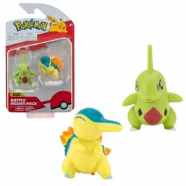 Jazwares Pokémon Battle Figuren Pack Feurigel & Larvitar 5 cm