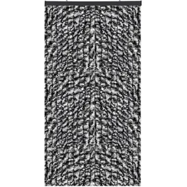 arsvita Flauschvorhang 80x220 cm Unistreifen anthrazit - schwarz