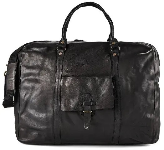 Harbour 2nd Urban Poets Atlas Weekender Reisetasche Leder 65 cm  grau