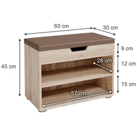 Vicco Rolfe 60 x 45 x 30 cm beige / beige