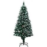 vidaXL Künstlicher Weihnachtsbaum mit Zapfen und Schnee 180 cm