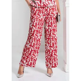 GOLDNER Druckhose Schlupfhose rot/weiß 38