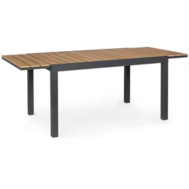 BIZZOTTO Elias Gartentisch 140-200 x 75 cm Anthrazit/Schwarz
