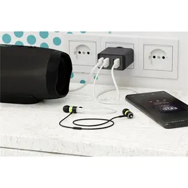 goobay 4-fach USB-Ladegerät, mehrfach USB-Ladegerät, 30W, lädt bis zu 4 Geräte gleichzeitig, schwarz