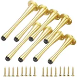 ZXFDM Möbelfüße aus Messing, Sofabeine, Couchtisch, Schrankfüße, 8 Stück, Schrankbeine aus Metall, strapazierfähige Tischbeine, verjüngtes Bein, Möbelersatzbeine (Color : Golden, Size : 15cm)