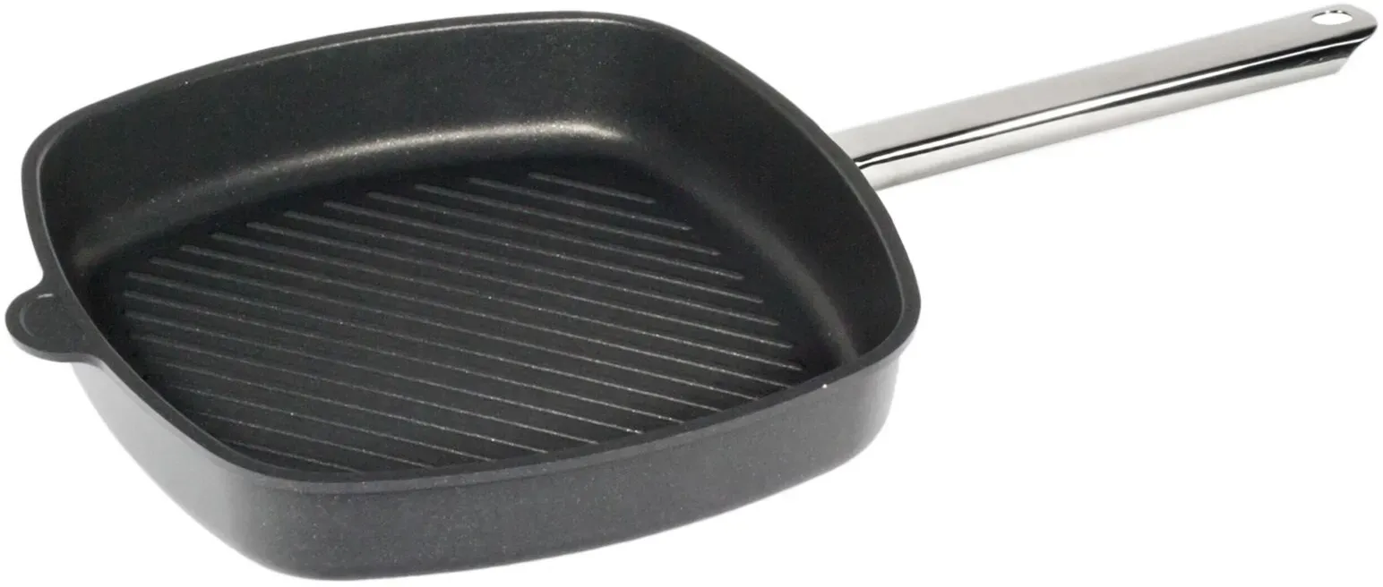 AMT Eckpfanne mit Grillboden Ø28cm - B/L ca. 28.00x28.00