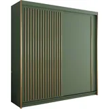 bettso Schiebetürenschrank TIARA 203 x 216 x 62 cm Grün