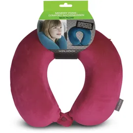 Worldpack Nackenkissen Memory Foam 30 x 30 cm Pink