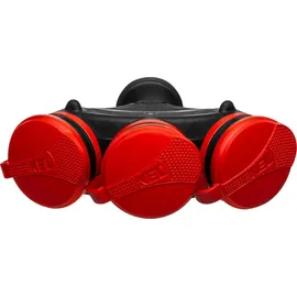 Plastrol Schuko-Steckdose 3-fach Schwarz-Rot