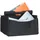 Relaxdays Zeitungskorb aus Filz 22 x 32 x 29 cm schwarz