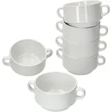 Mambocat 6er Set Stiva Suppenschale weiß 250 ml