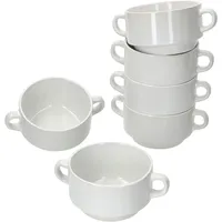 Mambocat 6er Set Stiva Suppenschale weiß 250 ml