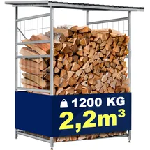 CLP Brennholzregal Macon feuerverzinkter Stahl für 2,2m3 oder 4,4m3