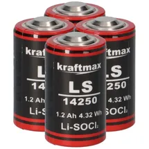 XCell 4x Lithium 3,6V Batterie LS14250 1/2 AA - Zelle