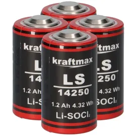 XCell 4x Lithium 3,6V Batterie LS14250 1/2 AA - Zelle