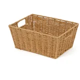 Compactor RAN6542 handgefertigter Korb aus Papier, rechteckig, helles Holz, 31 x 24 x Höhe 14 cm