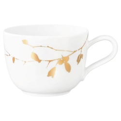 Seltmann Weiden Tasse Kaffeetasse LIBERTY GOLDEN ROSE, Weiß, Ø 8,5 cm, Porzellan weiß
