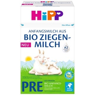 HiPP Milchnahrung aus Bio Ziegenmilch Pre Anfangsmilch aus Bio Ziegenmilch, 5er Pack (5 x 400g)