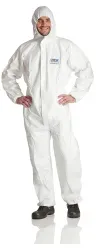 ProSafe® 2 Einweg-Overall, Kapuze, antistatisch, weiß PS2-5XL , 1 Karton = 50 Stück, Größe 5XL, PSA Kategorie 3