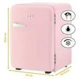 First Austria Retro Mini-Kühlschrank 40 l 56,2 cm hoch Rosa