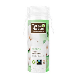 Terra Naturi Wattepads COTTON 2-lagig weiß, 60 St.