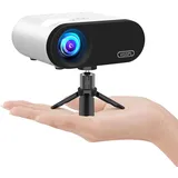 Mini Beamer WiFi Bluetooth, VISSPL 20000L Beamer Klein mit Stativ unterstützt Full HD 1080P, 50% Zoom, ±15° Trapezkorrektur, Mini Projektor Kompatibel mit HDMI, USB, AV, iOS, Android, PC, TV-Stick