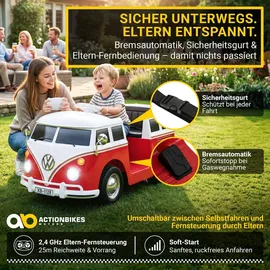 ACTIONBIKES MOTORS VW T1 Camper Bus Kinder Elektroauto Rot