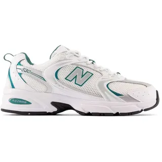 White/Silver Metallic/Vintage Teal 40