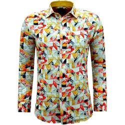 Gentile Bellini  Hemdbluse Bügelfreies Hemd Lange Ärmel  in Gelb, EU XXL