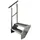 Kaminbau Mierzwa Premium Stahl Treppe Geländer 2 Stufen 38 cm Verzinkt