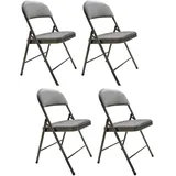 Hti-Living Klappstuhl Polyester grau 4er Set
