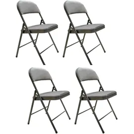 Hti-Living Klappstuhl Polyester grau 4er Set