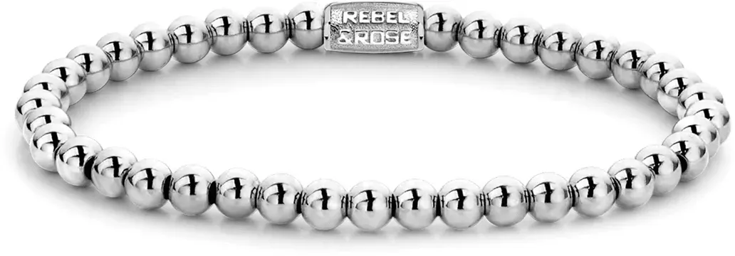 REBEL & ROSE - STONES ONLY - Silver Shine - silver / 4 MM