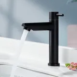 Kaltwasser-waschtischarmatur, Matt Schwarz, Edelstahl, Modernes Design, Anwendungsbereich (badezimmer, Waschbecken, Toilette)