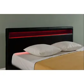 Corium LED Polsterbett Paris 160x200cm Schwarz Corium