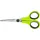LINEX Kinder-Schere, 14 cm, abgerundete Spitzen, rostefeier Edelstahl, apfelgrün