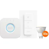 Philips Hue White Ambiance GU10 18er-Pack + Dimmer